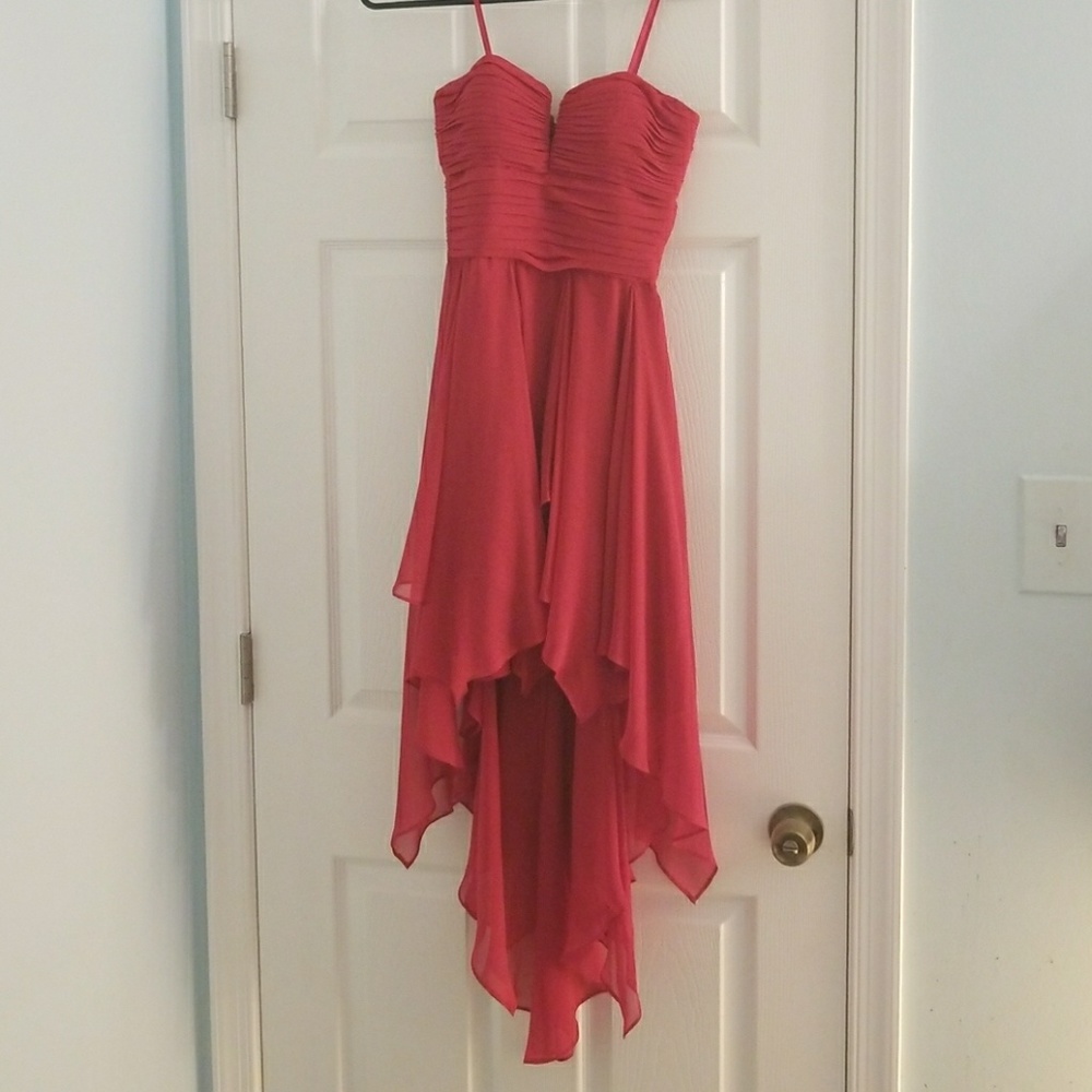 Pink high low dress